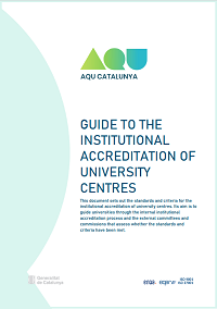 Cover of the Guide to the institutional accreditation of university centres